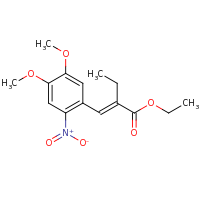 2d structure of ethyl (2E)-2-[(4,5-dimethoxy-2-nitrophenyl)methylidene]butanoate