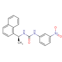 2d structure of 3-[(1S)-1-(naphthalen-1-yl)ethyl]-1-(3-nitrophenyl)urea