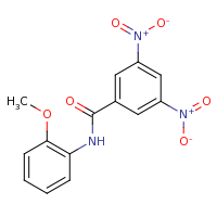 2d structure of N-(2-methoxyphenyl)-3,5-dinitrobenzamide