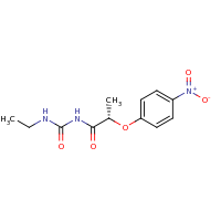 2d structure of 3-ethyl-1-[(2S)-2-(4-nitrophenoxy)propanoyl]urea