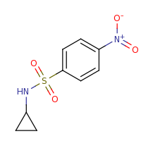 2d structure of N-cyclopropyl-4-nitrobenzene-1-sulfonamide