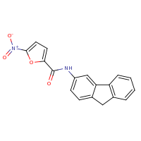 2d structure of N-(9H-fluoren-3-yl)-5-nitrofuran-2-carboxamide
