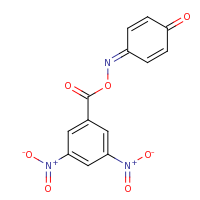 2d structure of (4-oxocyclohexa-2,5-dien-1-ylidene)amino 3,5-dinitrobenzoate