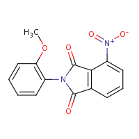2d structure of 2-(2-methoxyphenyl)-4-nitro-2,3-dihydro-1H-isoindole-1,3-dione