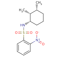 2d structure of N-[(1S,2R,3R)-2,3-dimethylcyclohexyl]-2-nitrobenzene-1-sulfonamide