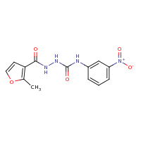 2d structure of 2-methyl-N-{[(3-nitrophenyl)carbamoyl]amino}furan-3-carboxamide