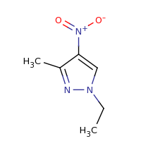2d structure of 1-ethyl-3-methyl-4-nitro-1H-pyrazole