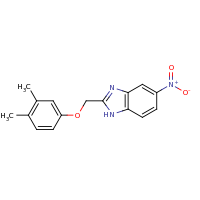 2d structure of 2-(3,4-dimethylphenoxymethyl)-5-nitro-1H-1,3-benzodiazole