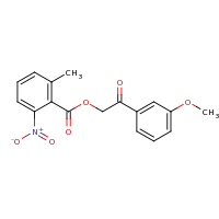 2d structure of 2-(3-methoxyphenyl)-2-oxoethyl 2-methyl-6-nitrobenzoate