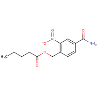 2d structure of (4-carbamoyl-2-nitrophenyl)methyl pentanoate