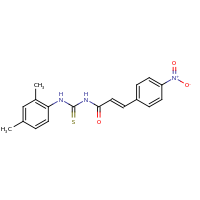 2d structure of 3-(2,4-dimethylphenyl)-1-[(2E)-3-(4-nitrophenyl)prop-2-enoyl]thiourea