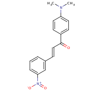 2d structure of (2E)-1-[4-(dimethylamino)phenyl]-3-(3-nitrophenyl)prop-2-en-1-one