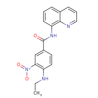 2d structure of 4-(ethylamino)-3-nitro-N-(quinolin-8-yl)benzamide