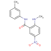 2d structure of 2-(methylamino)-N-(3-methylphenyl)-5-nitrobenzamide
