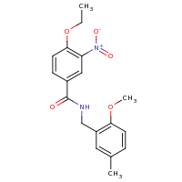 2d structure of 4-ethoxy-N-[(2-methoxy-5-methylphenyl)methyl]-3-nitrobenzamide
