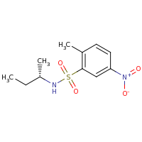 2d structure of N-[(2S)-butan-2-yl]-2-methyl-5-nitrobenzene-1-sulfonamide