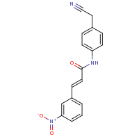 2d structure of (2E)-N-[4-(cyanomethyl)phenyl]-3-(3-nitrophenyl)prop-2-enamide