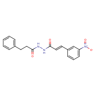 2d structure of (2E)-3-(3-nitrophenyl)-N'-(3-phenylpropanoyl)prop-2-enehydrazide