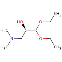 2d structure of [(2R)-3,3-diethoxy-2-hydroxypropyl]dimethylamine