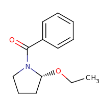 2d structure of (2R)-1-benzoyl-2-ethoxypyrrolidine