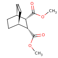 2d structure of 2,3-dimethyl (1R,2S,3R,4S)-bicyclo[2.2.2]oct-5-ene-2,3-dicarboxylate