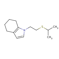 2d structure of 1-[2-(propan-2-ylsulfanyl)ethyl]-4,5,6,7-tetrahydro-1H-indole