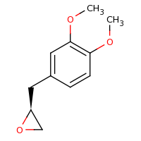 2d structure of (2S)-2-[(3,4-dimethoxyphenyl)methyl]oxirane