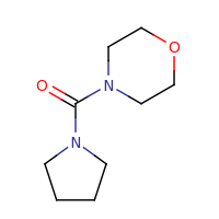 2d structure of 4-[(pyrrolidin-1-yl)carbonyl]morpholine