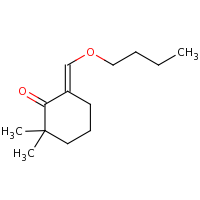 2d structure of (6E)-6-(butoxymethylidene)-2,2-dimethylcyclohexan-1-one