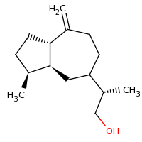 2d structure of (2S)-2-[(3S,3aS,5R,8aS)-3-methyl-8-methylidene-decahydroazulen-5-yl]propan-1-ol