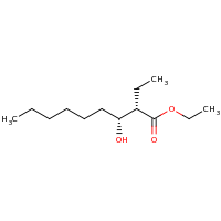 2d structure of ethyl (2S,3R)-2-ethyl-3-hydroxynonanoate