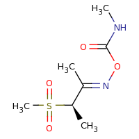 2d structure of (E)-[(3R)-3-methanesulfonylbutan-2-ylidene]amino N-methylcarbamate