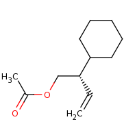 2d structure of (2S)-2-cyclohexylbut-3-en-1-yl acetate