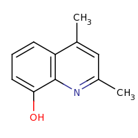 2d structure of 2,4-dimethylquinolin-8-ol