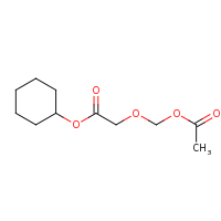 2d structure of cyclohexyl 2-[(acetyloxy)methoxy]acetate
