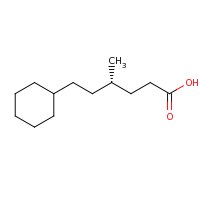 2d structure of (4S)-6-cyclohexyl-4-methylhexanoic acid