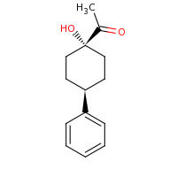 2d structure of 1-(1-hydroxy-4-phenylcyclohexyl)ethan-1-one