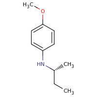 2d structure of N-[(2R)-butan-2-yl]-4-methoxyaniline