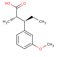 2d structure of (2S,3R)-3-(3-methoxyphenyl)-2-methylpentanoic acid