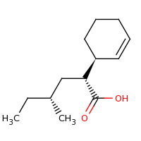 2d structure of (2R,4R)-2-[(1S)-cyclohex-2-en-1-yl]-4-methylhexanoic acid