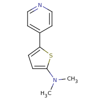 2d structure of N,N-dimethyl-5-(pyridin-4-yl)thiophen-2-amine