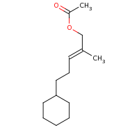 2d structure of (2E)-5-cyclohexyl-2-methylpent-2-en-1-yl acetate