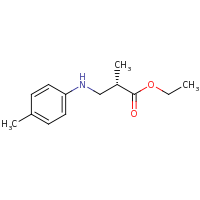 2d structure of ethyl (2S)-2-methyl-3-[(4-methylphenyl)amino]propanoate