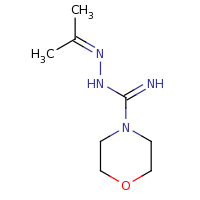 2d structure of N-(propan-2-ylideneamino)morpholine-4-carboximidamide