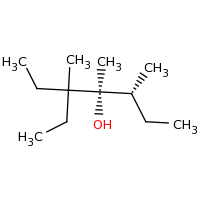 2d structure of (4R,5R)-3-ethyl-3,4,5-trimethylheptan-4-ol