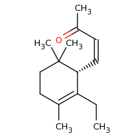 2d structure of (3Z)-4-[(1S)-2-ethyl-3,6,6-trimethylcyclohex-2-en-1-yl]but-3-en-2-one