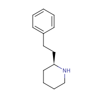2d structure of (2S)-2-(2-phenylethyl)piperidine