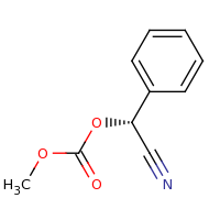 2d structure of (2R)-2-[(methoxycarbonyl)oxy]-2-phenylacetonitrile