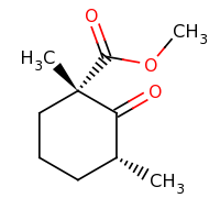 2d structure of methyl (1S,3R)-1,3-dimethyl-2-oxocyclohexane-1-carboxylate