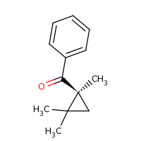 2d structure of phenyl[(1S)-1,2,2-trimethylcyclopropyl]methanone